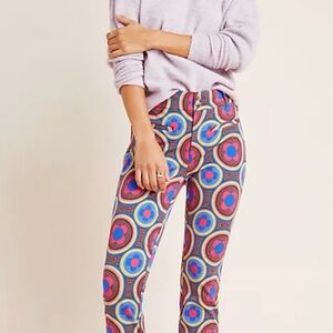 Anthropologie Burgundy Slim Pants